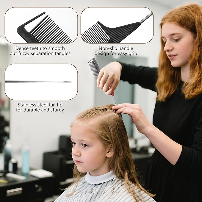 SWEET VIEW Boar Bristle Slick Back Hair Brush | Smooth Flyaways, Frizz, Sleek Ponytail, Buns and Edge Baby Hair, Gel Comb Styling Accessories for Girls, Kids and Women