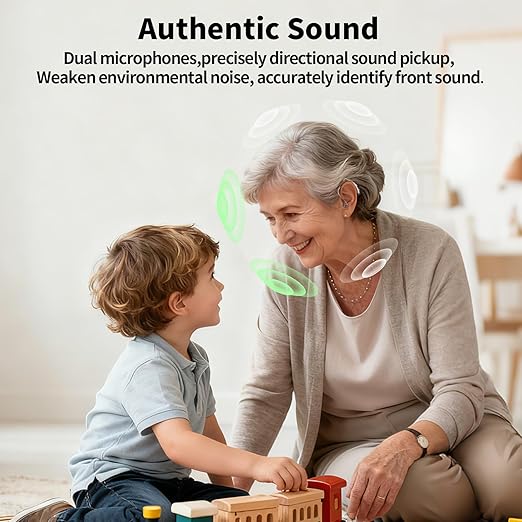 Hearing Aids for Seniors, Hearisay Rechargeable Hearing Amplifiers, 5 Levels of Volume Automatic Digital Noise Cancelling Hearing Aids for Seniors with Super Convenient Charging Case (gray)