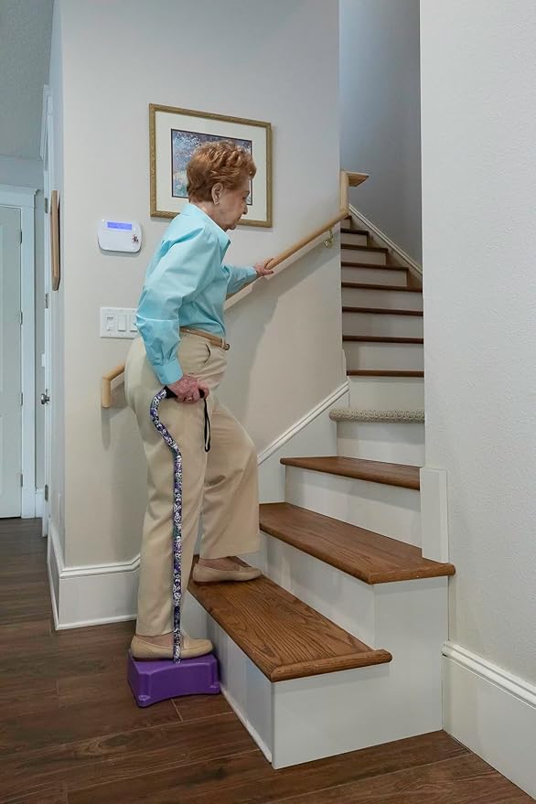 Stair Climbing Assist Cane – Stair Lift for Seniors, Mobile Stairlift, Half Step for Seniors, Portable Stair Lift for Elderly (Purple)