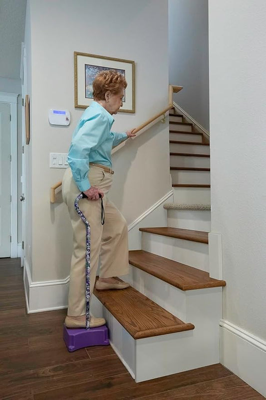 Stair Climbing Assist Cane – Stair Lift for Seniors, Mobile Stairlift, Half Step for Seniors, Portable Stair Lift for Elderly (Purple)