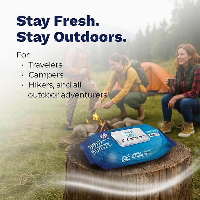 Wipes for Adult - Extra Large WashCloth, Unscented, Rinse-Free - Soft, Gentle for Sensitive Skin, Senior, Post-Surgery and Travel Hygiene