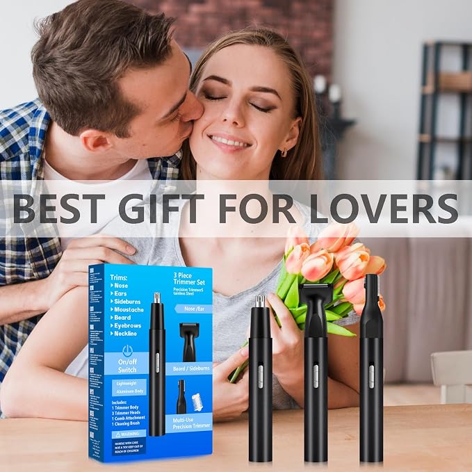 Nose Hair Trimmer for Men Women-2026 All-in-1 Professional Use for Nose Ear Hair Trimmers Clipper Pro-14,000RPM Motor,2 hrs Rechargeable Hair Trimmer Set with Dual Edge Blades,Black