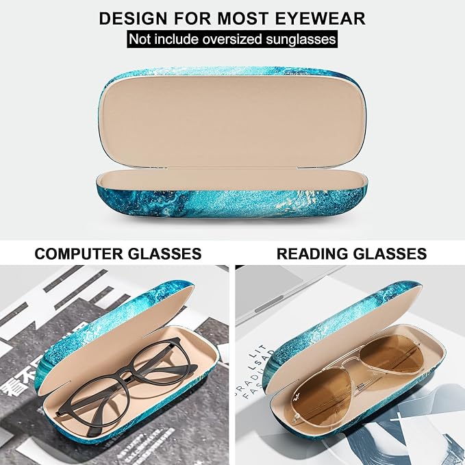 Eyeglasses Case, Hard Shell Protective Case for Glasses, Unisex for Women Men