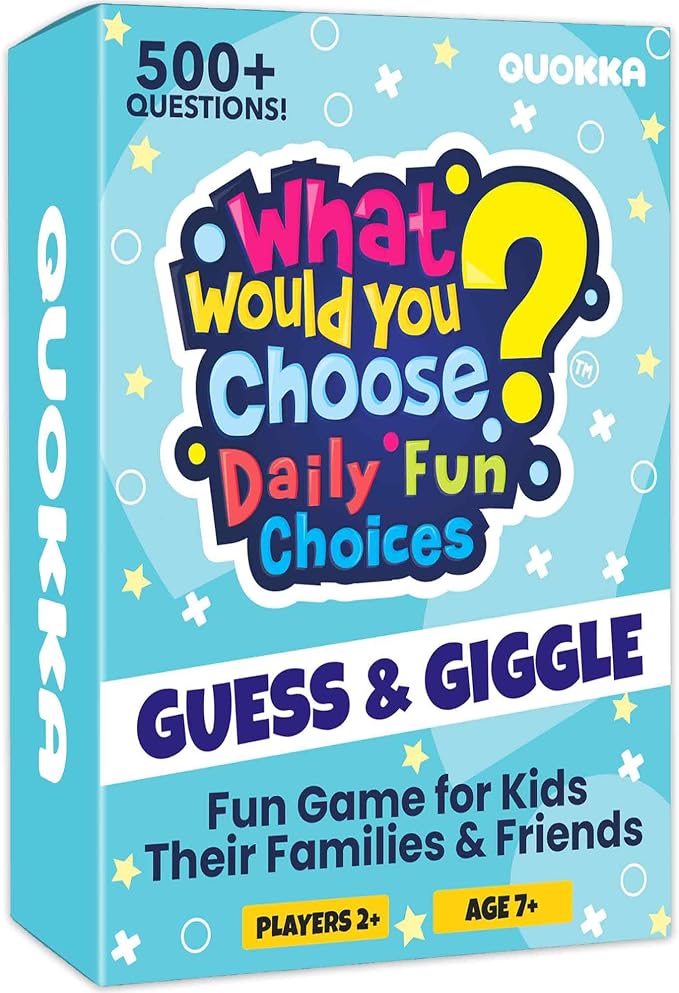 QUOKKA Fun Card Game for Teens, Kids & Adults – Fun Party & Family Board Game | What Would You Chose Challenges | 500+ Hilarious Icebreaker Questions for Friends, Family Nights, Travel & Sleepovers