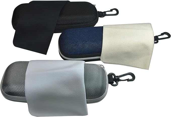 Unisex Semi-Hard Shell Eyeglasses Cases(3 Pack), Protective Case For Glasses