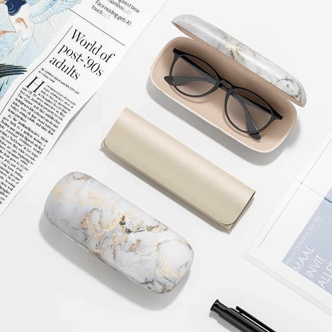 Eyeglasses Case, Hard Shell Protective Case for Glasses, Unisex for Women Men