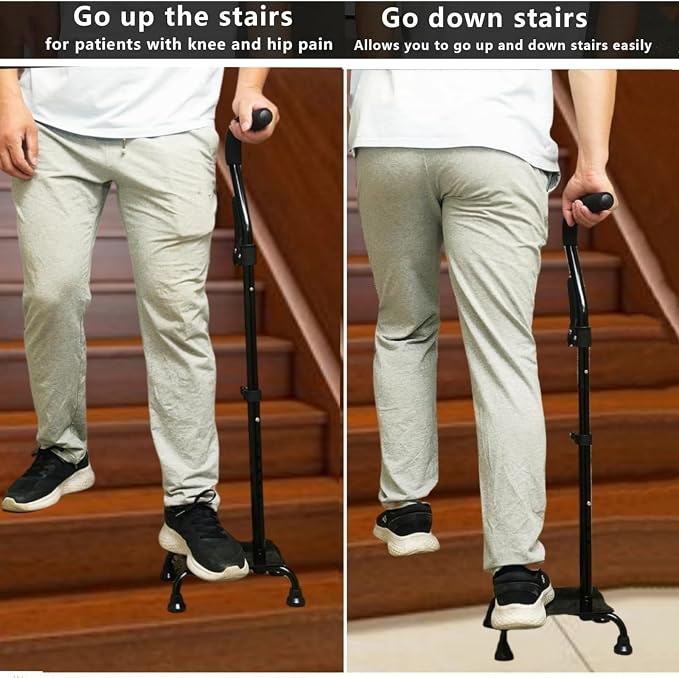 Stair Climbing Assist Cane for Elderly People, Step-Type Stair Walker Stair Walkers for Seniors Stair Lift Stability Cane