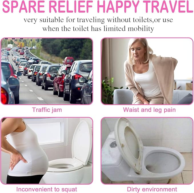 Female Urination Device, Reusable Female Urinal Silicone Women Pee Funnel | Women to Pee Standing Up, The Perfect Companion for Camping,Travel travel outdoor, folds compact, easy rinse