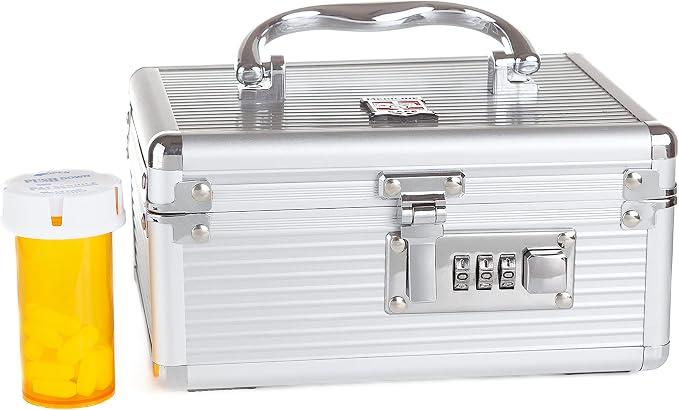 MEDICINE RX SAFE Medication Carrying Case - Xtra Small/Silver - Pack of 20 units - $19.96 each (20, Silver, Xtra Small)