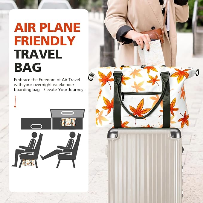 TOPBAG Travel Duffle Bag, Waterproof Weekender Carry On Tote Bags for Women, Sport Gym Bag for Men, Hospital Bag for Labor and Delivery, Overnight Luggage Bag with Trolley Sleeve Coral
