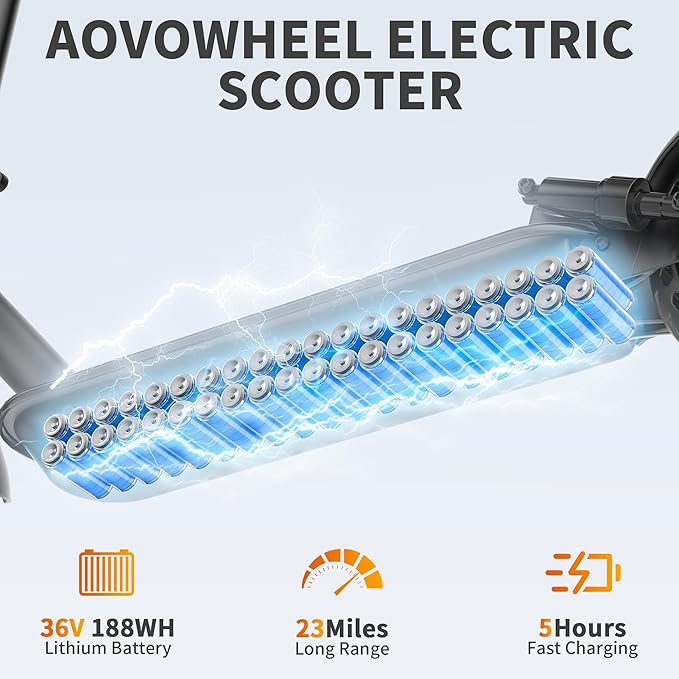 Electric Scooter for Adults, Folding E Scooter with 350W/500W Motor 16-24 Mph Top Speed, Max 15-60 Miles Long Range, 6.5''/8.5''/10''/14'' Solid Tires Commuting Scooters, Dual Brakes, APP