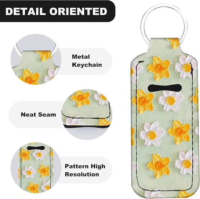Chapstick Holder Keychain Lip Balm Holder with Clip