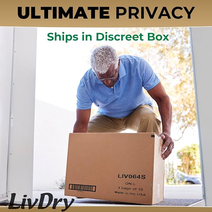 LivDry Mens Incontinence Underwear, Premium Adult Diapers for Men, Ultimate Max Protection, X-Large 11-Pack