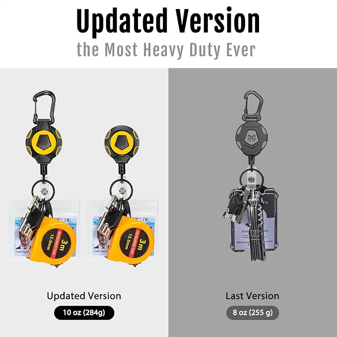 MNGARISTA Retractable Keychain Badge Reel Retractor Holder, 2 Pack