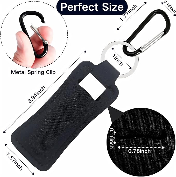 Chapstick Holder Key Chain Lipstick Holder Lip Balm Holder Keychain | Stocking Stuffers Gift, Compatible with Chapstick, Lip Balm and Lipstick, Bag Charm Accessories, Gifts for Women Friend