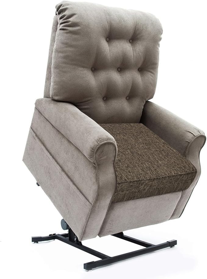 BUYUE Thickened Chair Lifting Cushion for Elderly 20" x 20" x 5", Original Woven Fabric High-Density Foam Recliner Chair Pad Couch Armchair Seat Cushion, Brown