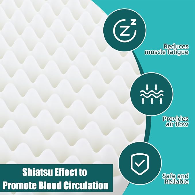 BALAPET Recliner Cushions for Long Sitting, Egg Crate Foam Recliner Cushion for Elderly Reduces Muscle Fatigue and Provides Air Flow, Extra Large Non-Slip Seat Cushion with Back Support(20*20*4in)