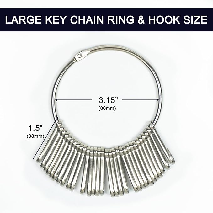 Portable Key Organizer, Key Organizer Keychain,30 Key Tags with Ring and Individual Spring Hooks,1 Key Holder,Suitable for Company, Home,Multiple Keys, Office, Janitor, Hotel, Apartments KeyManagement