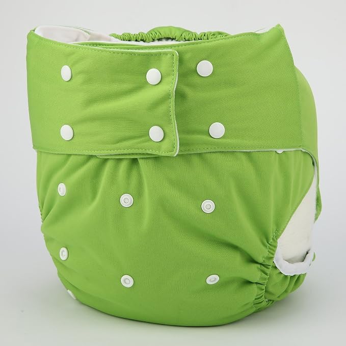 Teen Adult Cloth Diaper Nappy Reusable Washable for Disability Incontinence (Green)