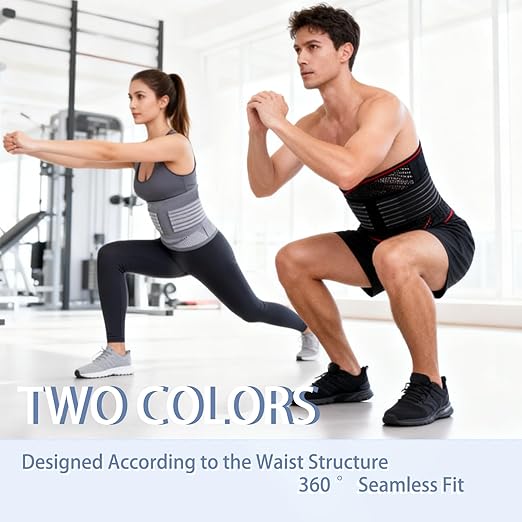 Back Support for Low Back Pain, Waist Support Back Support belt, for Scoliosis and Lumbar Disc Herniation, Thin Mesh Fits the Waist and is Suitable For Men and Women (Gray, Large)