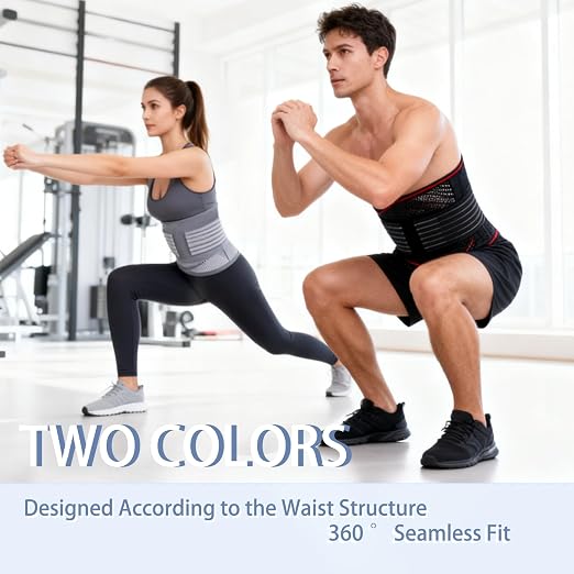 Back Support for Low Back Pain, Waist Support Back Support belt, for Scoliosis and Lumbar Disc Herniation, Thin Mesh Fits the Waist and is Suitable For Men and Women (Gray, Medium)