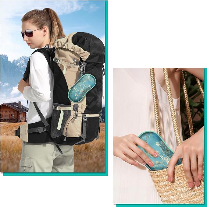 FINTIE Sunglasses Case, Hard EVA Shell Shockproof Sport Glasses Case with Metal Carabiner Travel Zipper Eyeglasses Holder