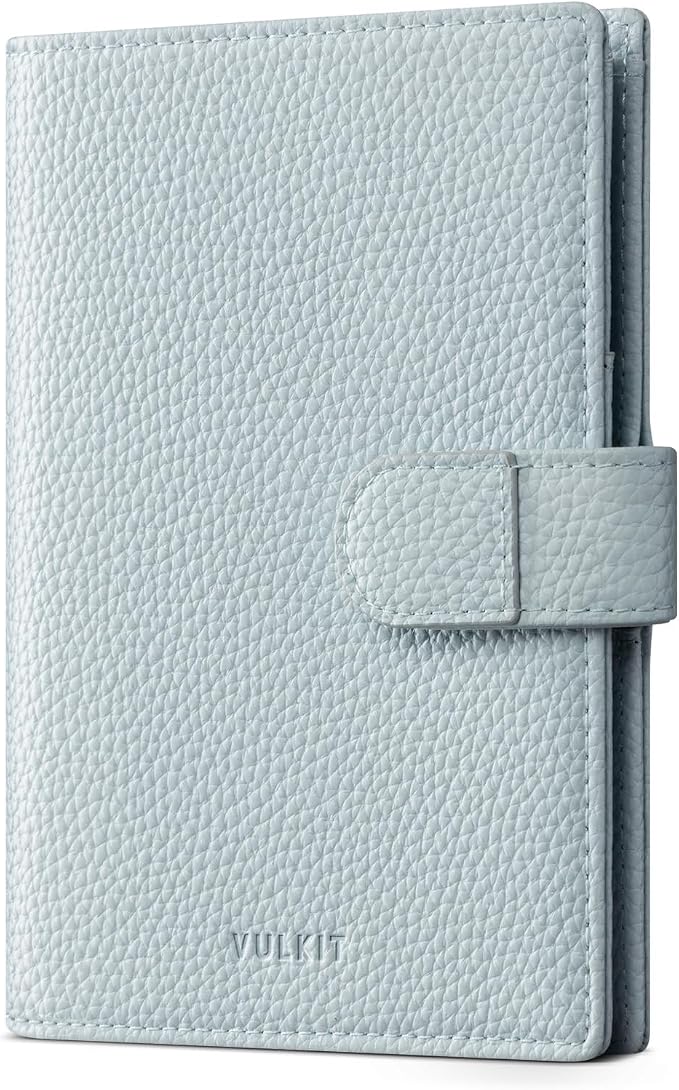 VULKIT Dual Passport Wallet for 2 Passports Airtag Holder RFID Blocking Travel Wallets