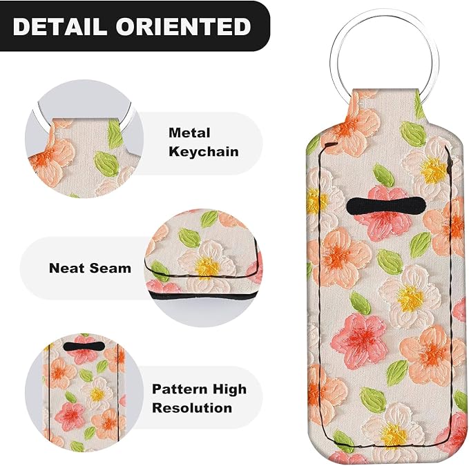 Chapstick Holder Keychain Lip Balm Holder with Clip