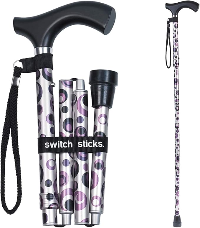 Switch Sticks Walking Cane for Men or Women, Foldable and Adjustable from 32-37 Inches, FSA and HSA Eligible