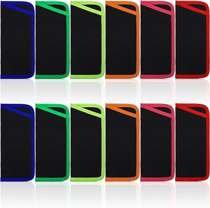Konohan 12 Pieces Glasses Case Soft Eyeglasses Pouch Portable Eyewear Sunglasses Bag Anti Scratch, 6.1 x 2.76 Inch, 6 Colors
