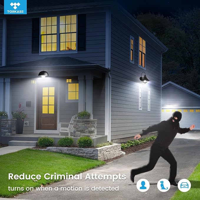 Motion Sensor Light Bulbs 13W (100W Equivalent), 3 Pack A19 E26 Motion Activated Dusk to Dawn LED Bulb, 5000K Daylight Security Light for Indoor Outdoor, Infrared Detector for Garage Porch Stairs