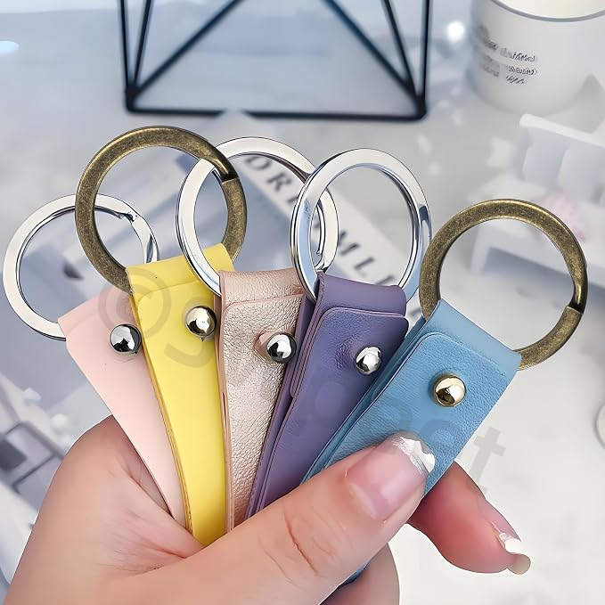 Swpeet 60 Pcs Bronze Assorted Multi-Purpose Metal Keychain Rings Split Keyrings Flat O Ring for Home Car Keys Attachments Keys Pendants - 20mm, 25mm, 30mm, 35 mm, 38 mm