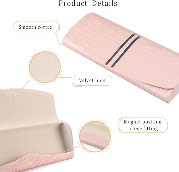 LifeArt Eyeglass Case Hard Shell, Portable Sunglass Case, Fashionable PU Leather Eyeglass Case, Lightweight