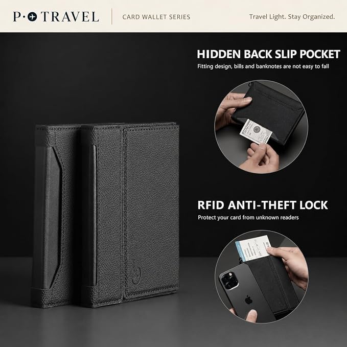 Lightweight Passport Holder with RFID Blocking, 2 SIM Card Slots, Detachable Strap & Ejector Pin – Slim Travel Passport Cover Organizer for Men & Women