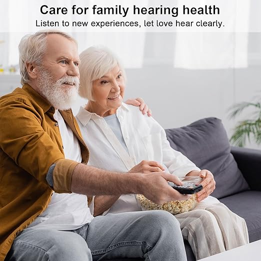 Rechargeable True Hearing Aids for Seniors Not Amplifiers Hearing Loss with Noise Cancellation 16 Channel Digital & Invisible Design with Charging Box