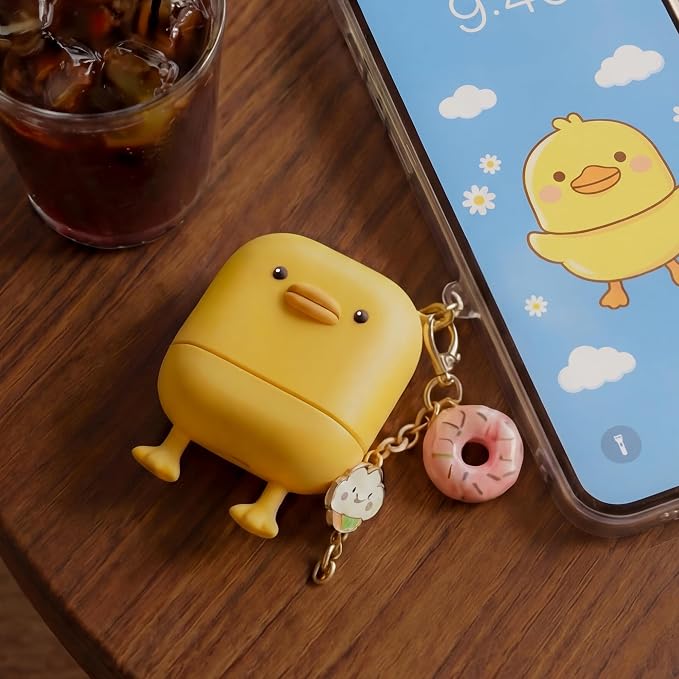 KAHI Airy Fit Sun Stick Duck Silicone Keychain Holder Bag Charm Case | Soft Silicone Holder, Scratch Protection, Portable Keyring, Cute Bag Charm, Travel-Ready, Easy SPF Access
