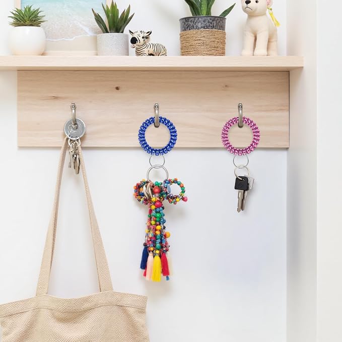 Spiral Coil Keychain, Anti-lost Key Chain Holder Lanyard Cord for Sauna Outdoor Sports and Gym Pool