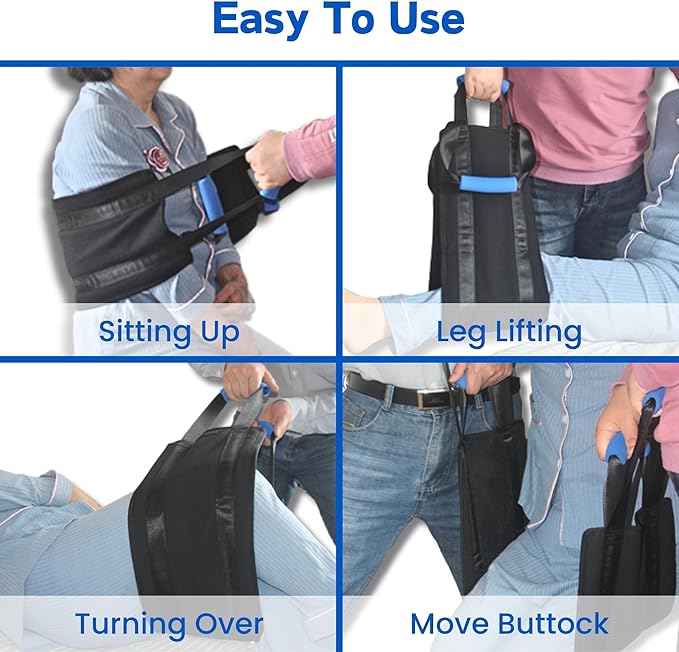 35 Inch Transfer Sling,Lifting Gait Belt for Disabled, Elderly, Injured,Seniors-Heavy Duty Patient Lift Sling Mobility Aid for Transfer Bed to Wheelchair