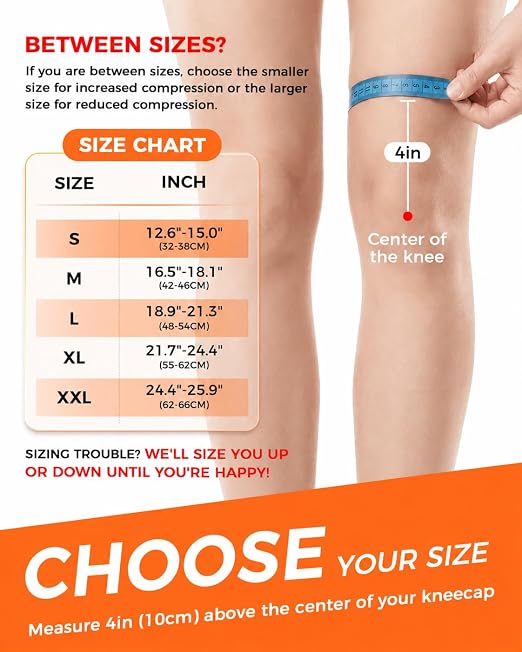 Upgraded Medical-Grade Knee Brace for Women and Men,[Ultra Breathable & V-Straps]Knee Support with Side Stabilizers,for Meniscus Tear,Knee Pain,Arthritis,MCL,ACL Injuries-Knee Wrap(XX-Large)
