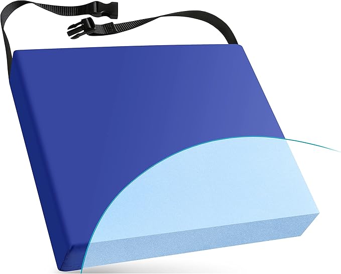 NYOrtho Wheelchair Seat Cushion – Firm, Non-Slip, Water-Resistant Seat Cushion for Pressure Relief – Ideal for Wheelchairs, Office Chairs, and Car Seats 22" x 18" x 3"