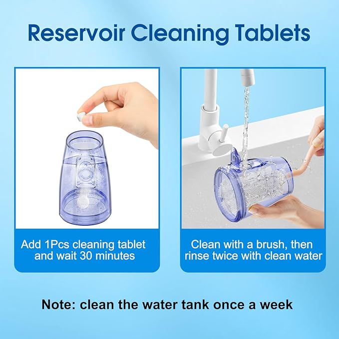 Water Flossers for Teeth, 300ML Cordless Oral Irrigator Rechargeable Dental Flosser Picks with 5 Modes 5 Jet Tips,IPX7 Waterproof Teeth Cleaner for Braces Gum Care, Home Travel Use