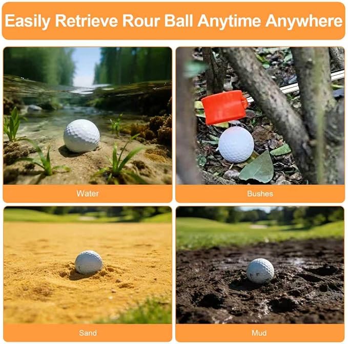 Golf Ball Retriever Telescopic, 9Ft Golf Ball Retriever for Water, Professiona Stainless Steel Ball Retriever Tool Golf, Light Weight Double Sided Golf Ball Grabber, Golf Accessories Gifts