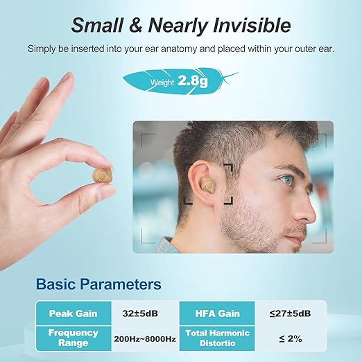 Digital Hearing Aids OTC Hearing Amplifier for Seniors Button Operation Senior-Friendly Memory-Enhanced Listening Advanced Rechargeable Hear Clearly Live Fully