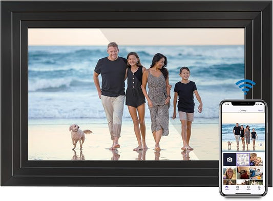 10.1 Inch WiFi Digital Picture Frame,Encrypted & Private Photo/Video Sharing,IPS Touch Screen, 16GB Invite Unlimited Family via Uhale App,Gift for Mother's Day, Parents, Grandparents