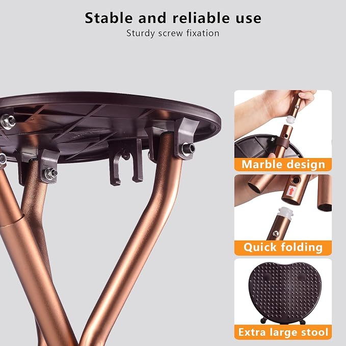 Anti-Slip Walking Cane with Seat Folding Lightweight,Walking Stick Height Adjustment,Portable and Sturdy Cane Chair for Travel Outdoor Use, Queuing, Elderly Women and Men