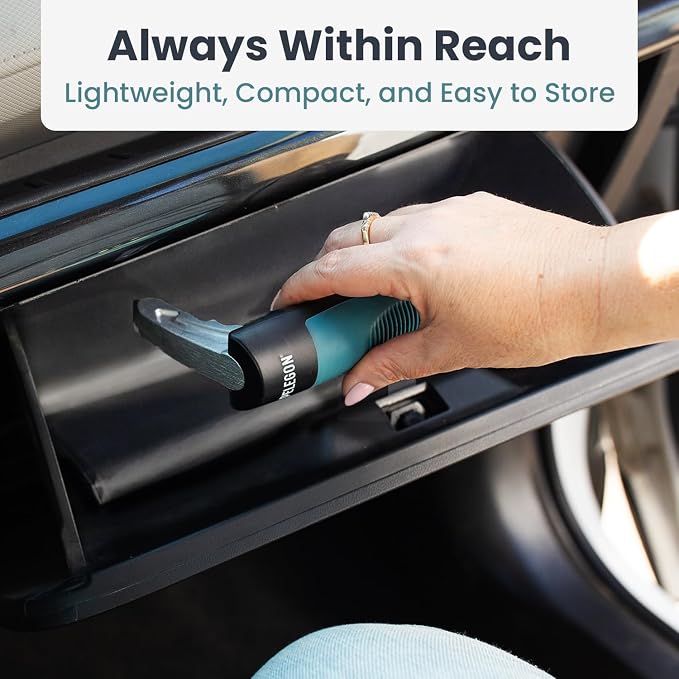 PELEGON Car Door Handle for Elderly (1 Pack) Car Cane Assist Handle with Anti-Slip Grip, Steel Hook for Secure Latch Fit, Supports Up to 300 lbs, Easy Tool-Free Use