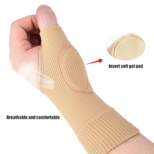 Thumb Wrist Support Braces,Breathable Thumb Compression Sleeves with Soft Gel Pads for Arthritis, Tendonitis, Comfortable Finger Splint for Relieve Hand Thumb Wrist Carpal Tunnel Joint Pain(1 Pair)