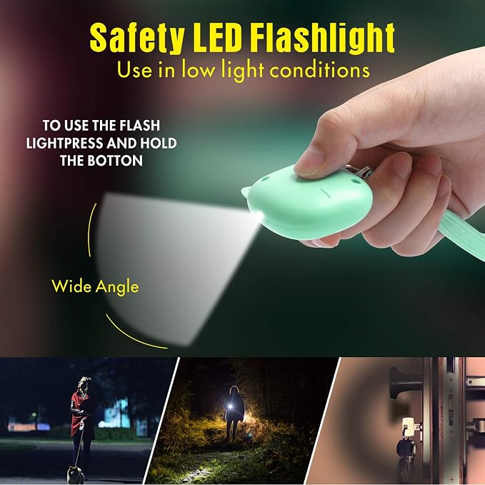 Personal Safety Alarm, VIGOROAD 5 Pack Loud 130dB Siren Emergency Panic Alarm with LED Light, Easy Pull Pin Keychain Self-Defense Security Alarm for Women, Seniors, Kids
