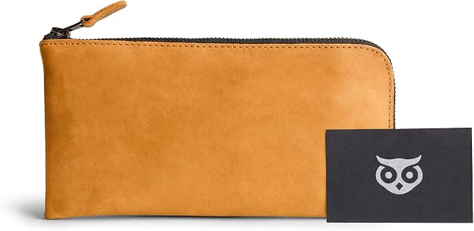 Hide & Drink, Leather Long Zippered Wallet, Holds Up to 8 Cards Plus Coins And Flat Bills, Phone Holder, Cash Organizer, Travel Essentials, Handmade, Old Tobacco