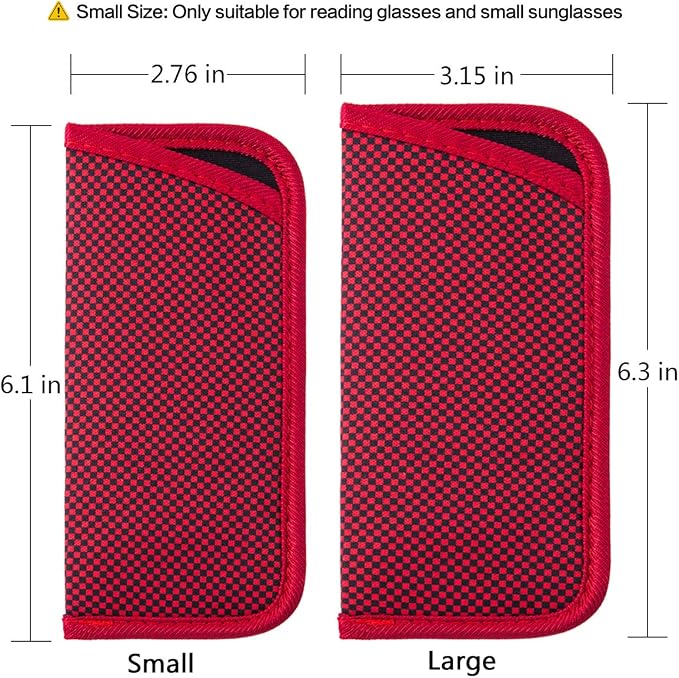 TRIUMPH VISION 3 Pack Reading Glasses Pouch Soft Case Eyeglass Sleeve Slim | Alternative to Bulky Case in bag, Lightweight Lined Padded Protect Optical lens Slip in, Cute Pattern Portable for Daily Use